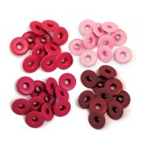 Wide Eyelets - red - 40 Stück